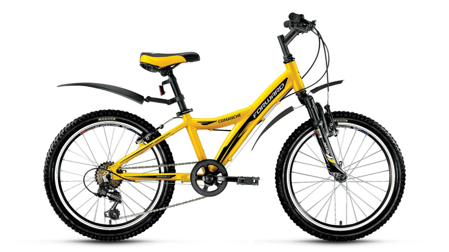 Велосипед FORWARD COMANCHE 2.0 (20" 6 ск. рост 10.5") 2016-2017 (желтый, RBKW71606004)