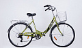 BLACKAQUA Street Beat 26" ; 6s (РФ) зеленый, складной, с корзиной (YF-709VTR)