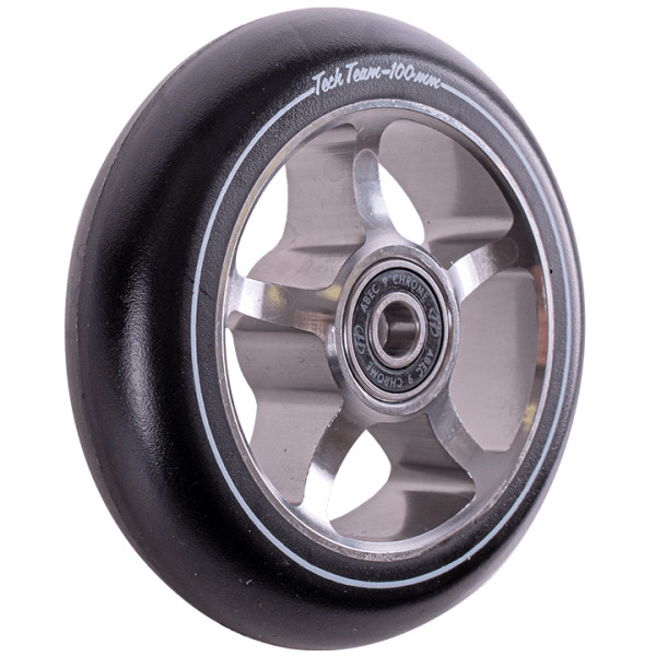 Колесо для трюкового самоката 5 star 100 мм алюминиевое, blue, подшипники ABEC 9 (NN012596)