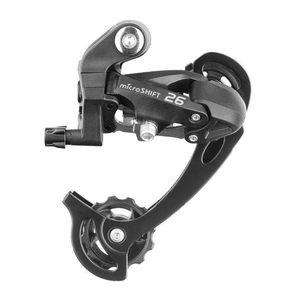 Переключатель задний MICROSHIFT RD-M26L, 7/8 скор., крепление (на болт) под петух, длинная лапка, 36T (NN009437)