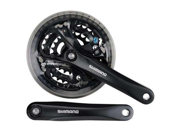 Комплект шатунов (Система), SHIMANO, FC-M361-L, 170 мм, 42х32х22T (черный, AFCM361C222XL)
