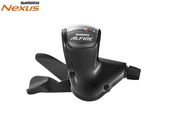 Рукоятка переключения передач правая SHIMANO ALFINE SL-S503, NEXUS, манетка/шифтер, 8 скор., для планетарной втулки (черный, ASLS503156LLL)