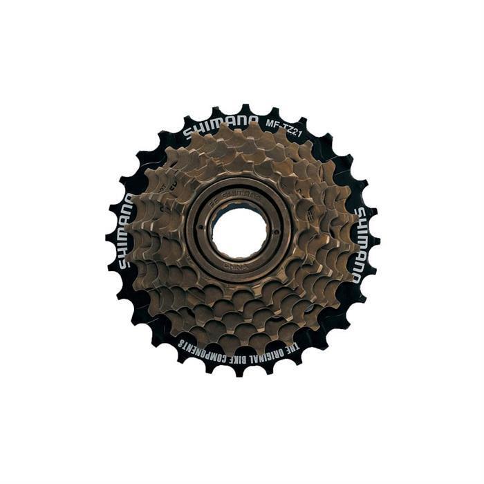 Трещотка, 7 ск., SHIMANO, MF-TZ21, 14-28, (коричневый, AMFTZ217428T)