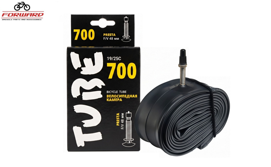 Камера 700x19/25C бутил, Presta Valve, F/V-48 мм, TUBE, Forward (УТ00030245)
