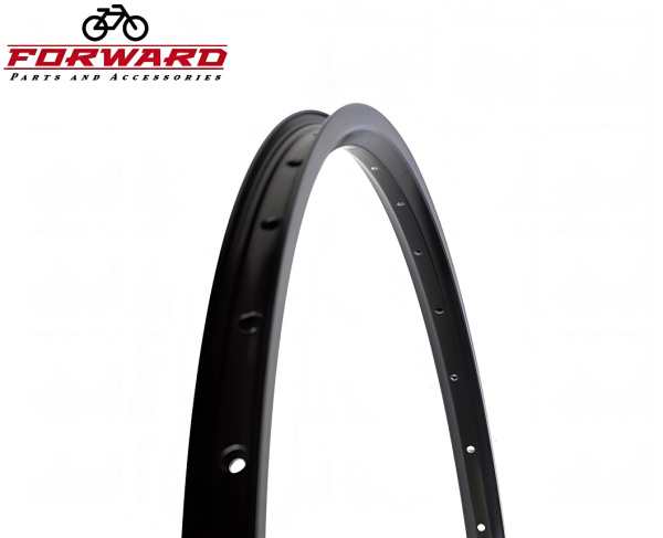 Обод 24" алюминиевый двустеночный, анодированный, 36 отв., FORWARD DW (черный, R0424P01BK01)