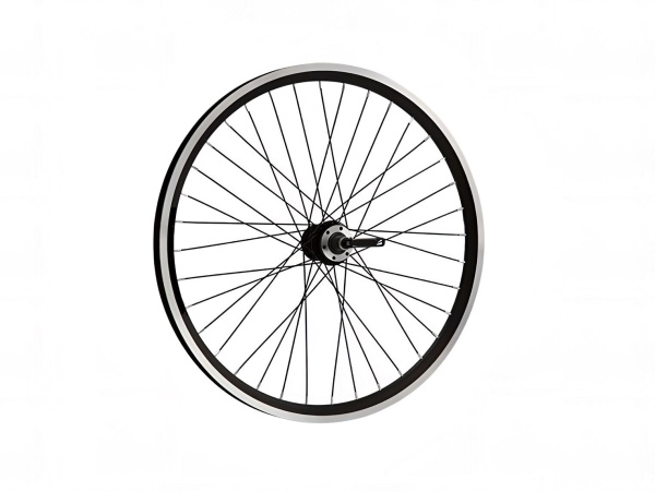 Колесо в сборе 27,5" переднее, алюминиевая втулка WZ-A208FQR (Black), Дисковая (6 винтов), эксцентрик, двустеночный обод, Rapida Rims DW (УТ00030401)