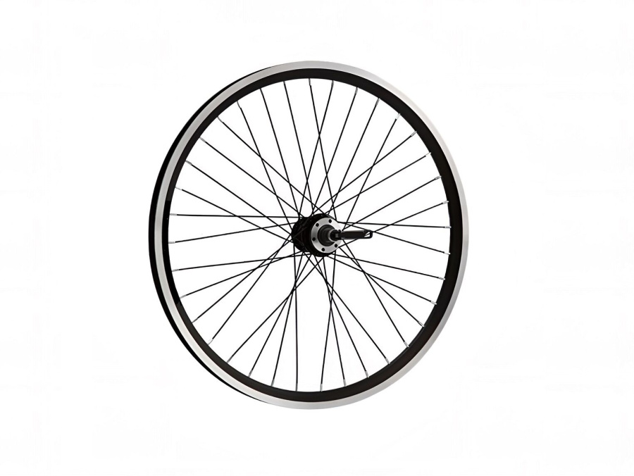 Колесо в сборе 27,5" переднее, алюминиевая втулка WZ-A208FQR (Black), Дисковая (6 винтов), эксцентрик, двустеночный обод, Rapida Rims DW (УТ00030401)