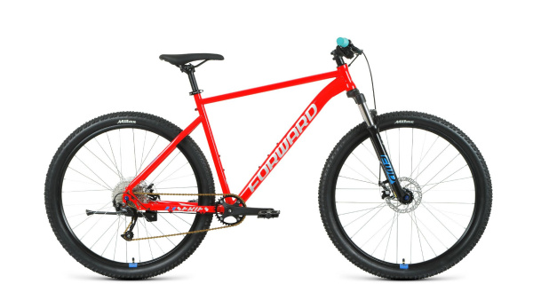 Велосипед FORWARD SPORTING 29 XX (29" 9 ск. рост. 19") 2020-2021, красный/синий, RBKW1M198020