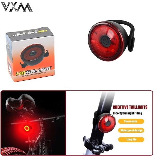 Фонарь задний VXM, 3 LED, 3 режима работы, 360°, влагозащищенный, 60 Lm, инд. упаковка (УТ00021778)