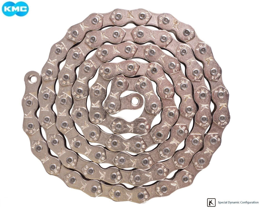Цепь KMC (K1-WIDE)  BMX (80 звеньев), 1/2"x1/8", с замком, SILVER (УТ00024975)