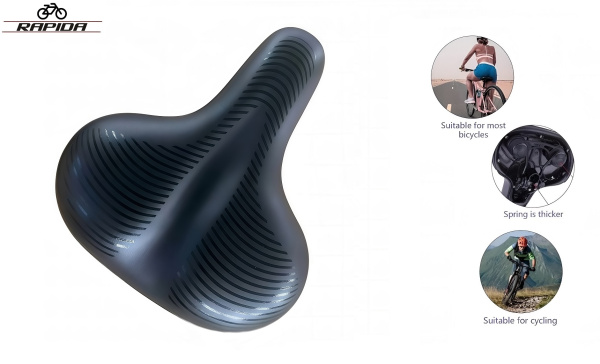 Седло комфорт 255х210 мм, HF-AZ-6057, Elastomer, Comfort Series, RAPIDA (УТ00032246)
