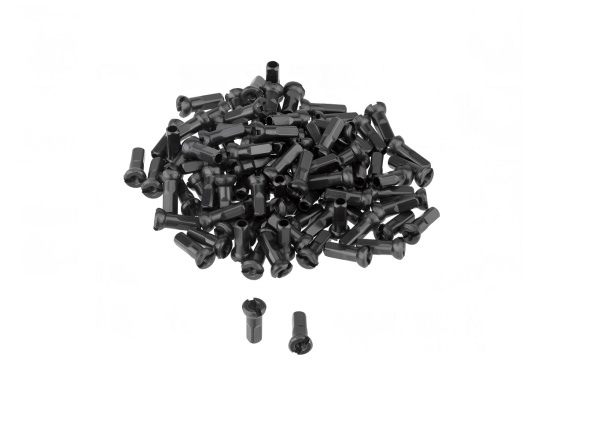 Ниппель для спицы 14G, стальной, 12 мм (упаковка 144 шт.) черный, УТ00025886