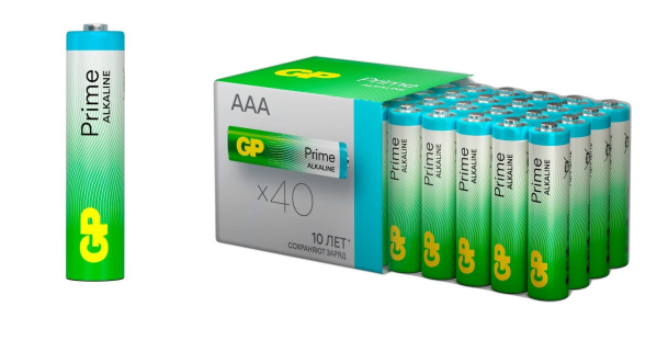 Батарейки алкалиновые "AAA", Super Alkaline 24A, GP (упаковка 40 штук)