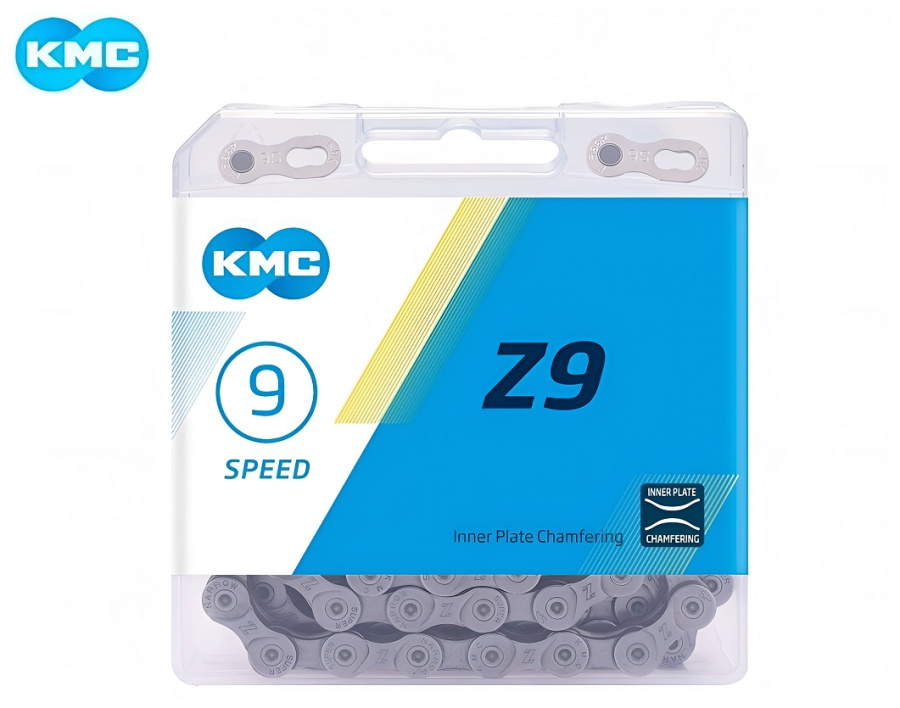 Цепь KMC (Z-9) 9 скор. (116 звеньев) с замком, инд. упаковка (KMC-Z9)
