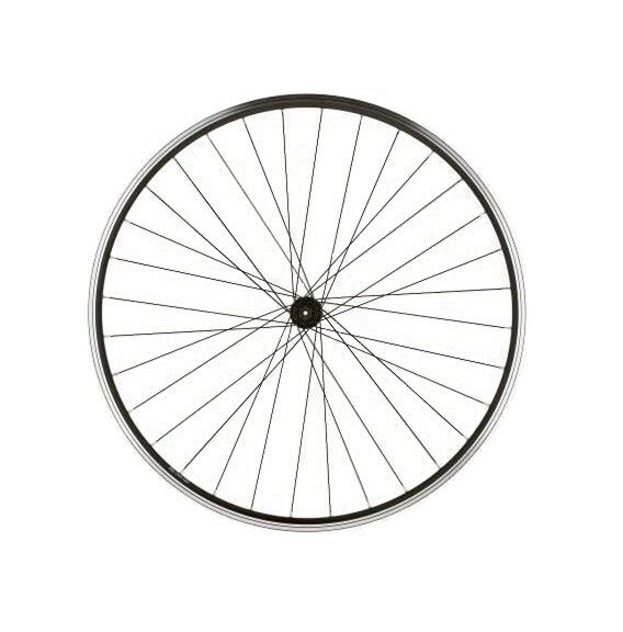Колесо в сборе 28" переднее алюминиевая втулка WZ-201F, 36 отв., 3/8" (гайка), V-Brake, двустеночный обод (W28F2ALV631)