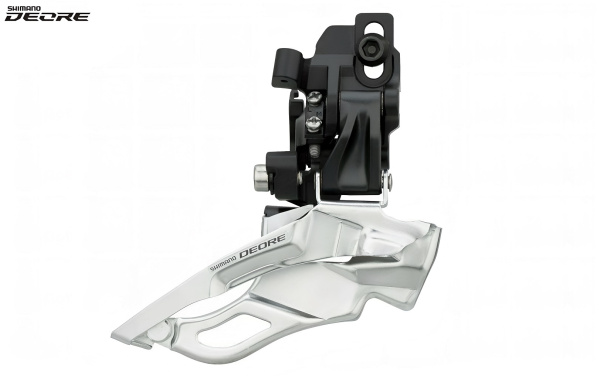 Переключатель передний SHIMANO FD-M616-D, DEORE, Универсальная тяга, Direct mount, хомут 28,6-34,9мм, 38/44T, угол 66-69° (CFD303000104)