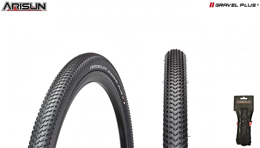 Покрышка 28 (700x40C) GRAVEL PLUS 40, Антипрокол, Нейлон 1.5мм, FOLDING, Aramid, 60 TPI, ARISUN (T060202)