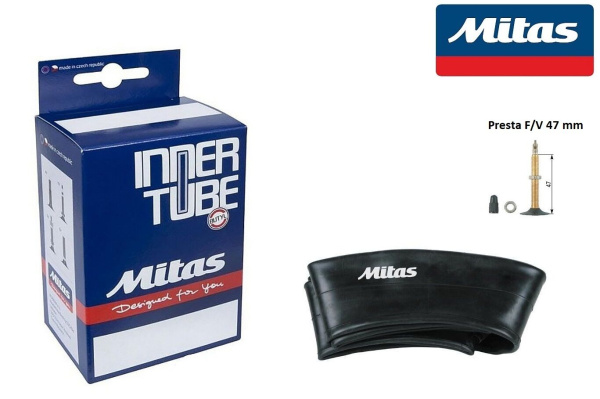 Камера 26x1,75/2,45 бутил, Presta F/V-47 (0,9 мм) Classic, MITAS (510340164111)
