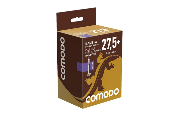 Камера 27,5x2,50/3,00 бутил, авто-ниппель, Presta F/V-48 мм, COMODO (УТ00026996)