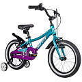NOVATRACK 16" KATRINA алюм., V-brake, полная защита цепи, зелёный/фиолетовый
