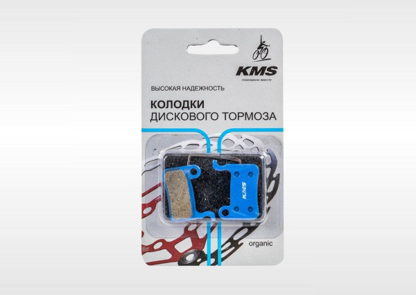 Тормозные колодки KMS для дискового тормоза SHIMANO (M765/M965/M966/M601/M800/M858 calipers), Organic, на блистере (FWD3125308)