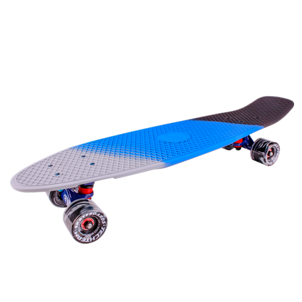 Скейтборд (пенниборд) Tech Team Tricolor 27" grey/blue пластиковый (NN004199)
