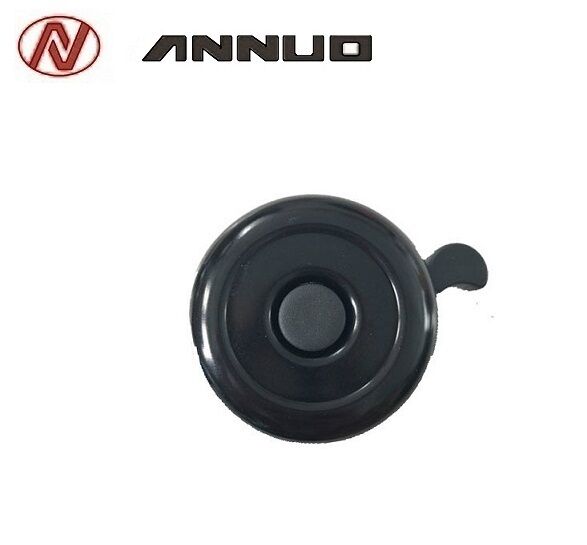 Звонок велосипедный, алюминий/пластик, D55 мм, ANNUO (черный, УТ-00018953)