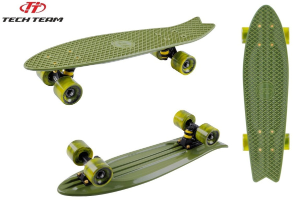 Скейтборд (пенниборд) Tech Team Fishboard 23" пластиковый, dark green (NN004154)