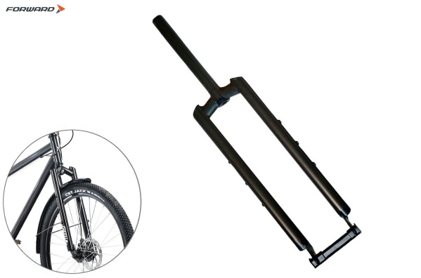 Вилка 27,5" MTB, ригидная COURIER, 1-1/8" (28,6), безрезьбовая, DISK Brake, шток 215 мм, FORWARD (1FK274200014)