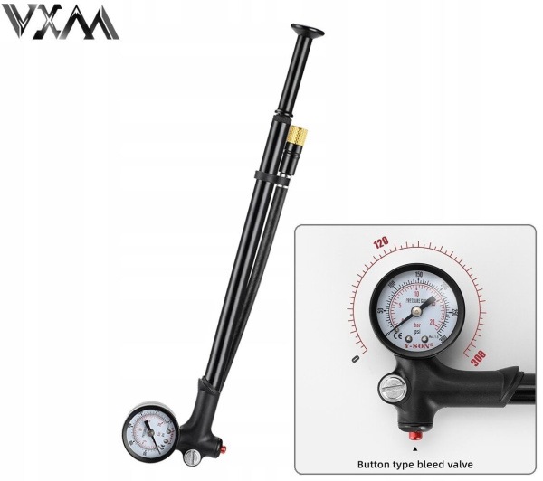 Насос высокого давления, VXM, BG-1611, алюминиевый, с манометром, max 290 Psi/20 bar (УТ00021675)