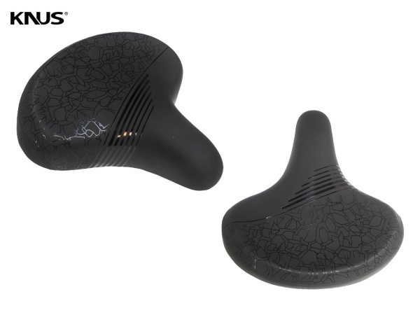 Седло KNUS, COMFORT Series XL, KS-8041, 300х295 мм, эластомерные пружины (черный, УТ00028297)