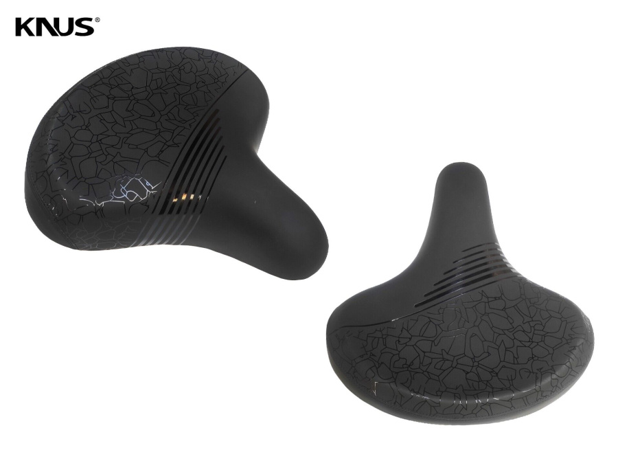 Седло KNUS, COMFORT Series XL, KS-8041, 300х295 мм, эластомерные пружины (черный, УТ00028297)