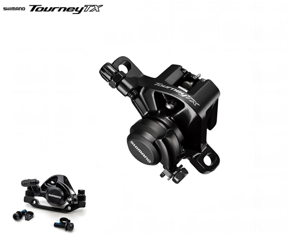 Тормоз дисковый механический (суппорт), SHIMANO BR-TX805(R) TOURNEY TX, с адаптером F-180/R-160 (ABRTX805RURL)
