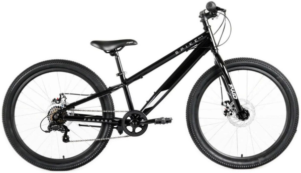 Велосипед FORWARD SPIKE CX 24 D (24" 7 ск. рост. 11") 2025, черный, (CN5F0002)