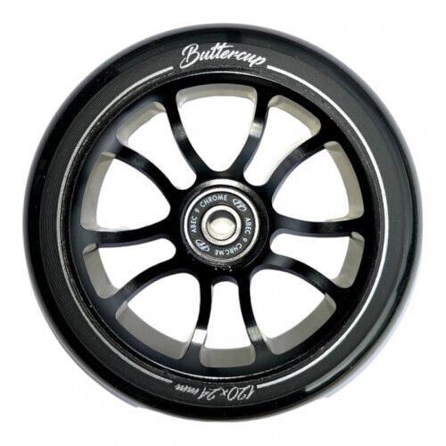Колесо для трюкового самоката 120 мм, алюминиевое, BUTTERCUP, подшипники ABEC 9, TT, Black (NN011796)