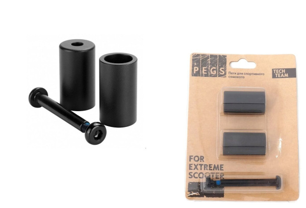 Пеги для трюкового самоката (2 пегги + ось) Mama/Goliath black (NN009929)
