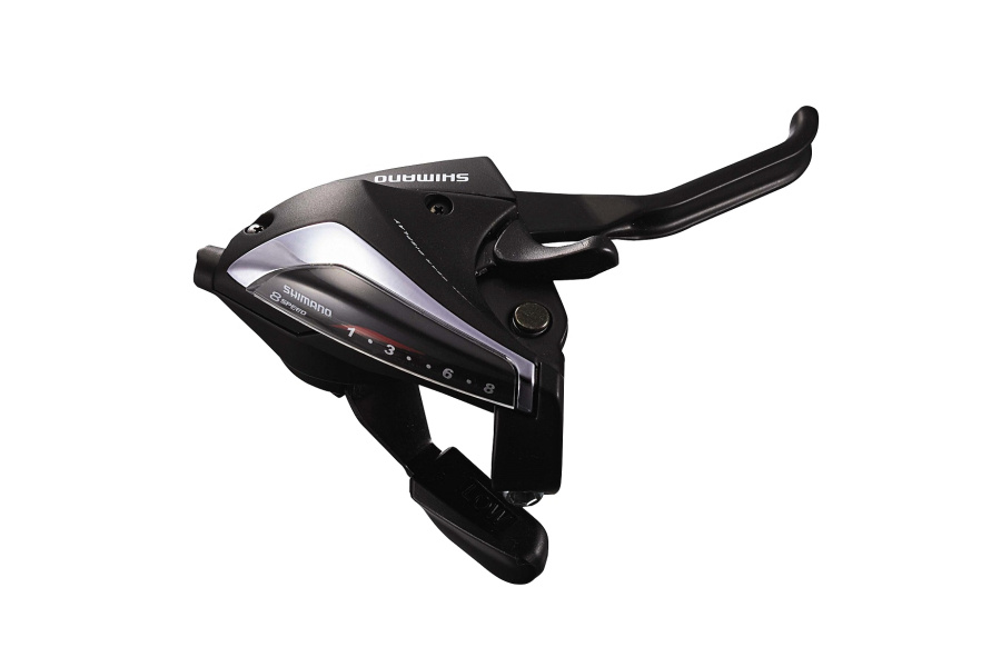 Рукоятка переключения передач правая SHIMANO ALTUS ST-EF60-8R, 8 ск., комбинированная (черный, ASTEF602R8AS)