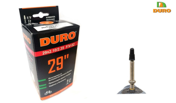 Камера 29x2,10/2,35 бутил, Presta F/V-52 мм, DURO