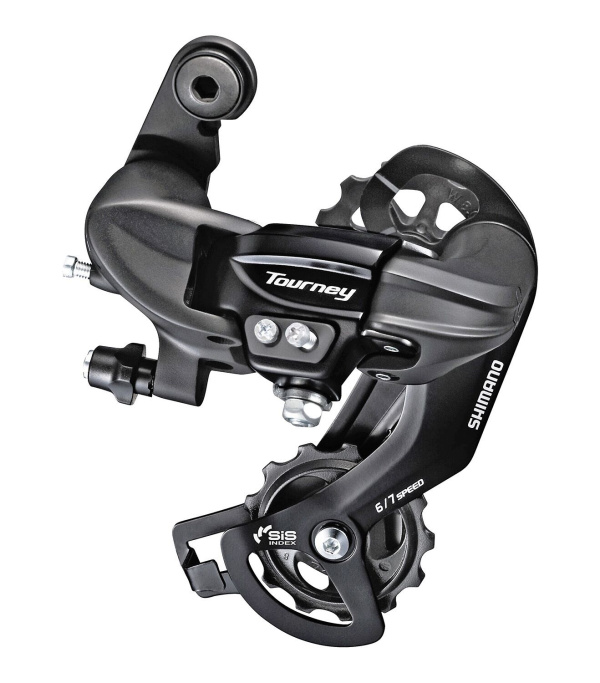 Переключатель задний SHIMANO TOURNEY RD-TY300 6/7 ск., крепление (на болт) под петух (ARDTY300D)