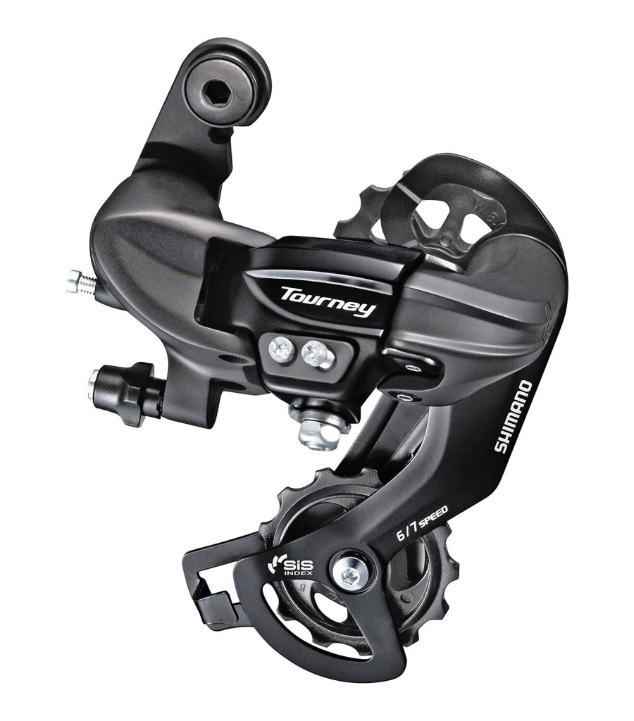 Переключатель задний SHIMANO TOURNEY RD-TY300 6/7 ск., крепление (на болт) под петух (ARDTY300D)