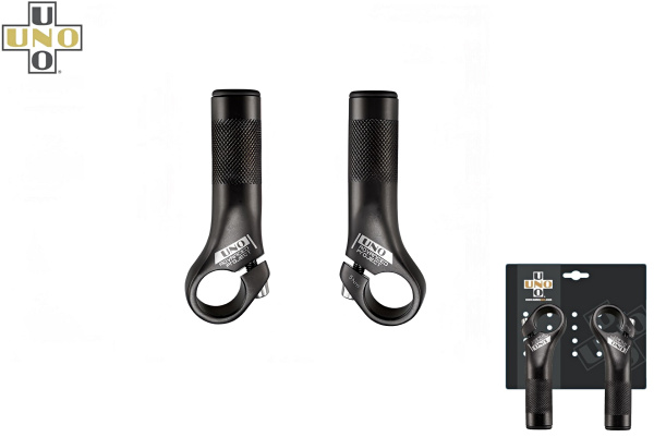 Рога на руль UNO, BE-TG1, алюминиевые 3D forged, 6061-T6, дл. 85 мм, UNO (черный)