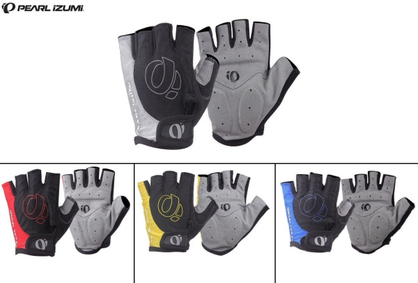 Велоперчатки "PEARL iZUMi", короткие пальцы, антискользящие, биэластичные, лайкра, размер "L", (черный/серый, PEARLIZUMI1-L)