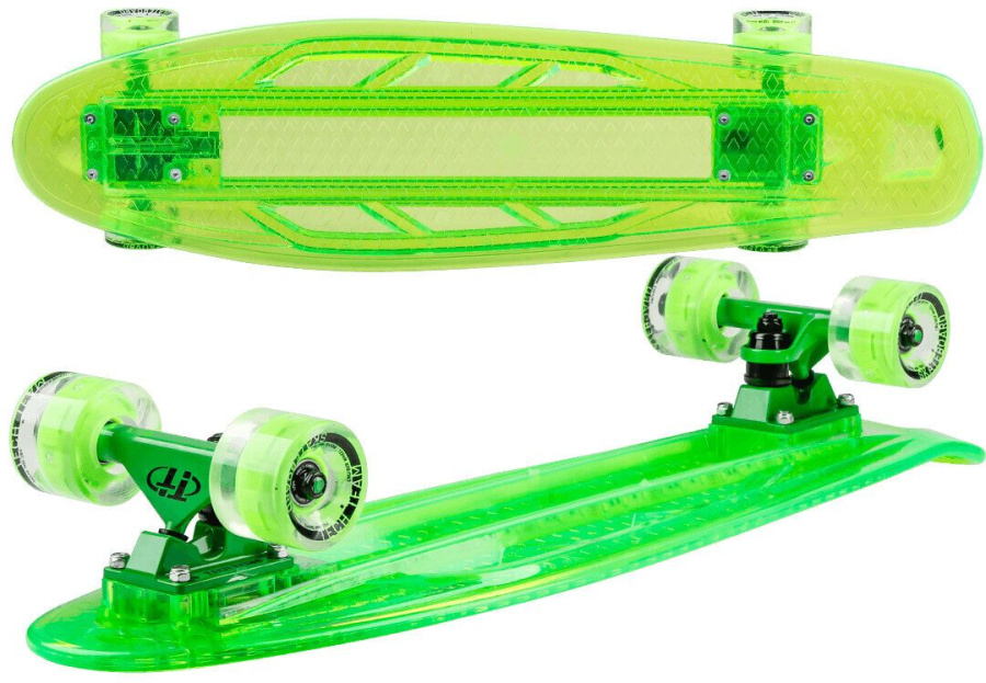 Скейтборд Transparent 27 light green пластиковый TLS-403L (1/4, NN007476)