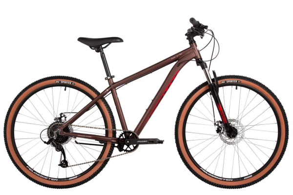 Велосипед FOXX 27.5" MERIDIAN коричневый, алюминий, размер 16 (27AHD.MERIDIAN.16BN56)