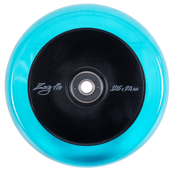 Колесо для трюкового самоката 115 мм, алюминиевое, ZORG Pro, подшипники ABEC 9, TT, Black/Blue (NN011050)