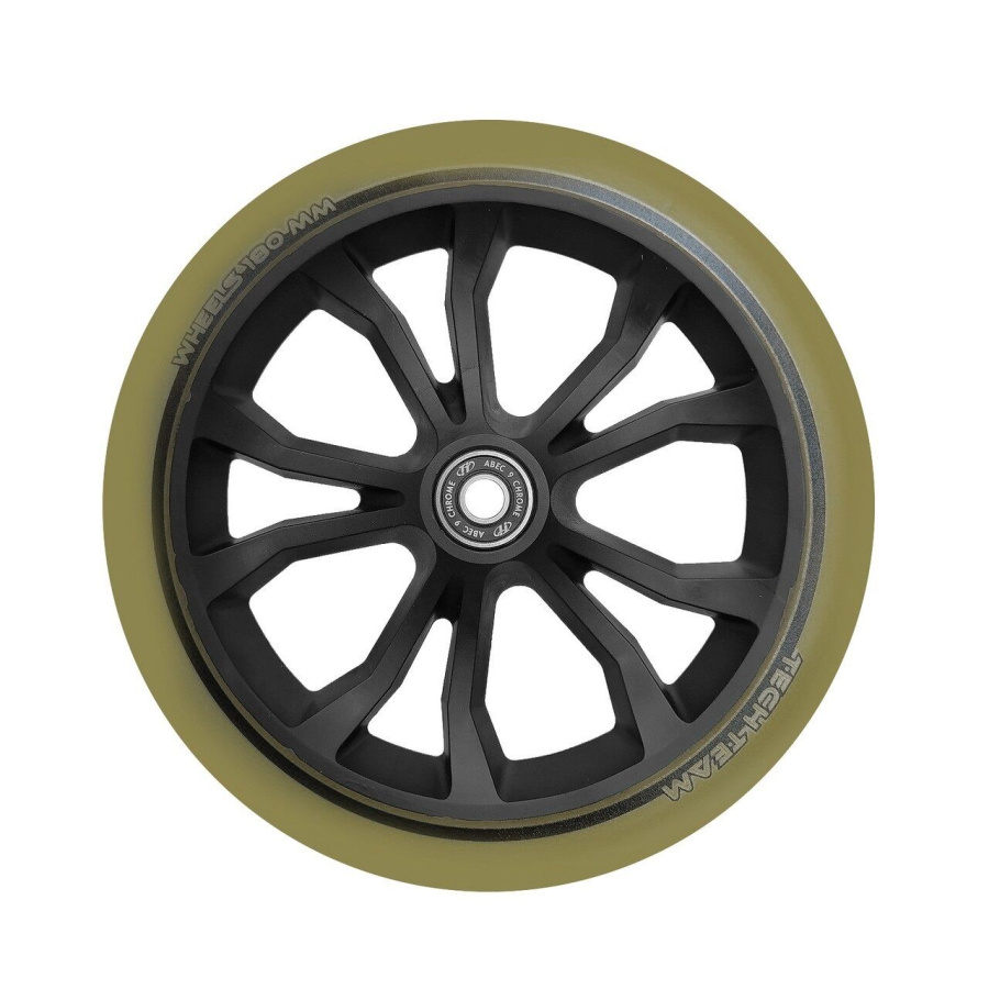 Колесо для самоката 180 мм в сборе с подшипниками ABEC 9, TT Dark Green (NN009899)