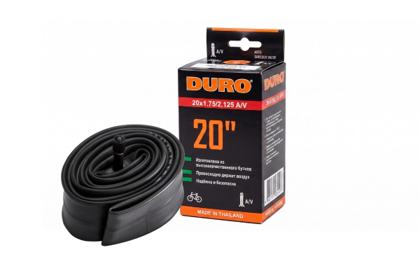 Камера 20x1,75/2,125 бутил, авто-ниппель, A/V, DURO (DHB01005)