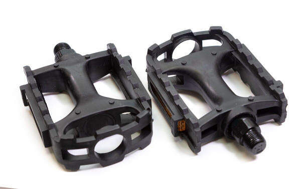 Педали, пластик/сталь, платформенные (комплект 2 шт.) 9/16", 98x85 мм, FP-606 FEIMIN (черный, FWDP606)