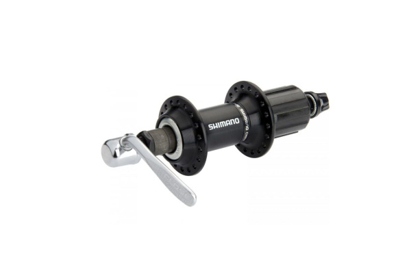 Втулка задняя SHIMANO Altus, FH-RM30-8, 36 отв., 8/9 ск., QR (серебр.) 166 мм, под кассету, черный (EFHRM308AZL)
