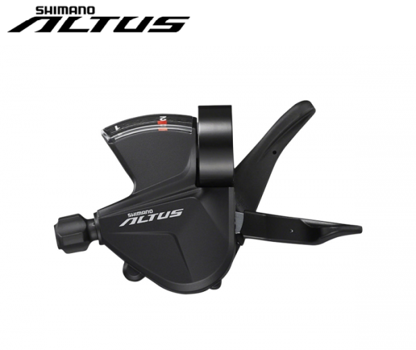 Рукоятка переключения передач левая SHIMANO ALTUS SL-M2010, манетка/шифтер, 2 скор. (черный, ASLM20102LB)